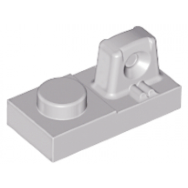 light gray hinge plate 1 x 2 locking with 1 finger on top