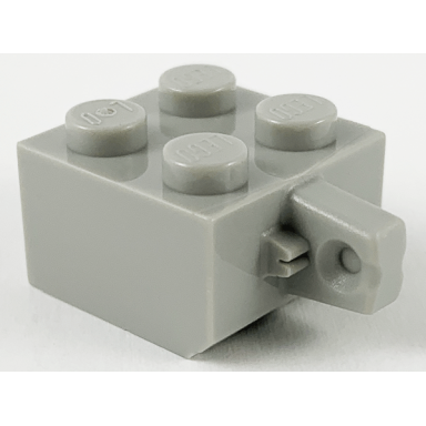 light gray hinge brick 2 x 2 locking with 1 finger vertical undetermined type