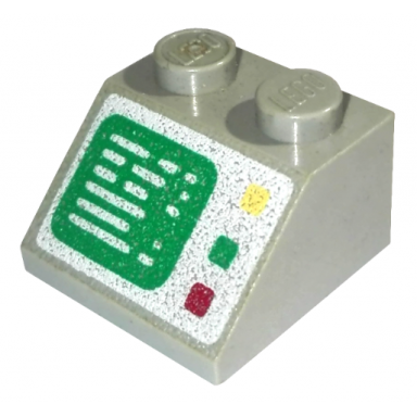 light gray slope 45 2 x 2 with computer screen and right side buttons pattern