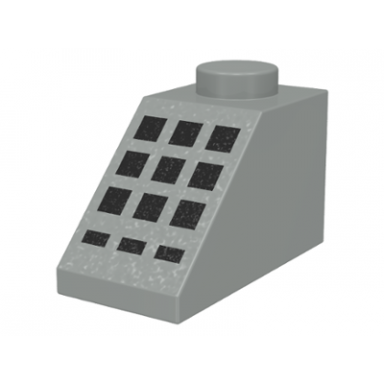 light gray slope 45 2 x 1 with keypad with black buttons pattern