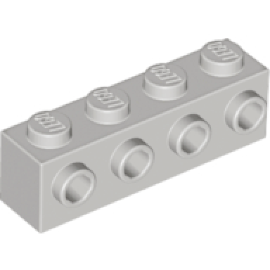light gray brick modified 1 x 4 with studs on side
