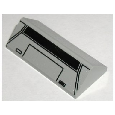 light gray slope 45 2 x 4 double with at-at cockpit pattern