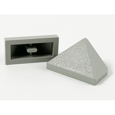 light gray slope 45 2 x 1 triple with inside bar
