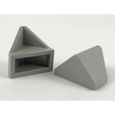 light gray slope 45 2 x 1 double inverted without bottom tube or bottom stud holder
