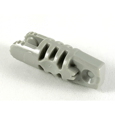 light gray hinge cylinder 1 x 3 locking with 1 finger and 2 fingers on ends without hole