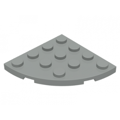 light gray plate round corner 4 x 4