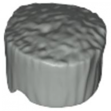 light gray minifigure hair flat top with extended sides