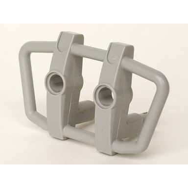 light gray vehicle grille 6 x 4 x 3 with two pins and two pin holes