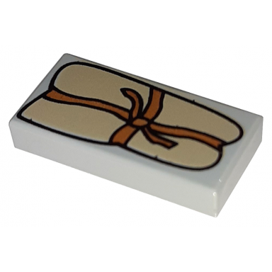 tile 1 x 2 with package with tied ribbons pattern