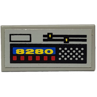 light gray tile 1 x 2 with light gray black controls 8280 pattern sticker - set 8280