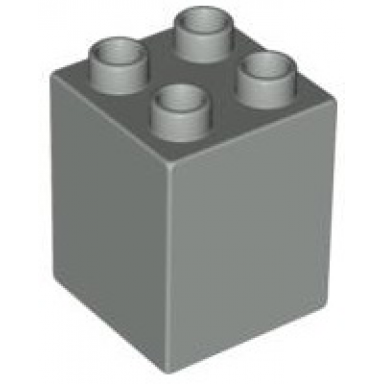 light gray duplo brick 2 x 2 x 2