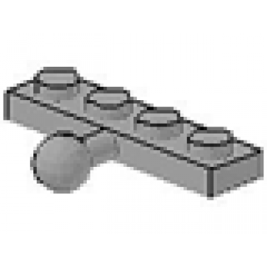 light gray plate modified 1 x 4 with tow ball
