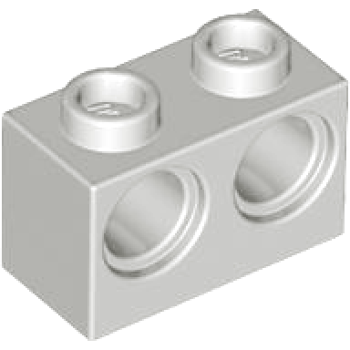 light gray technic brick 1 x 2 with holes