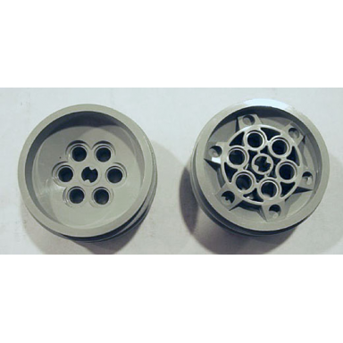 light gray wheel 68.8 x 24 model team type 1 circle holes around wheel ring