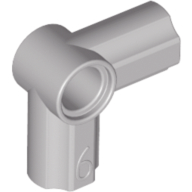 light gray technic axle and pin connector angled 6 - 90 degrees