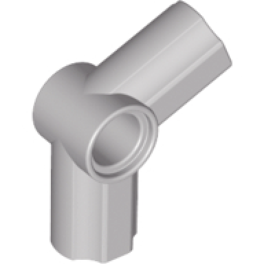light gray technic axle and pin connector angled 5 - 112.5 degrees