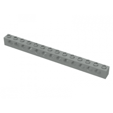 light gray technic brick 1 x 14 with holes
