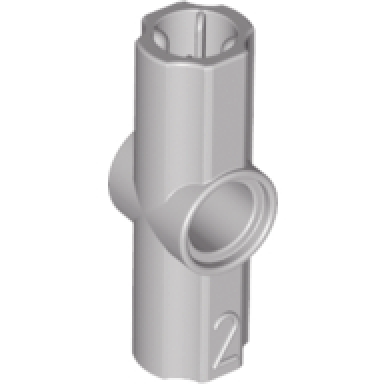 light gray technic axle and pin connector angled 2 - 180 degrees