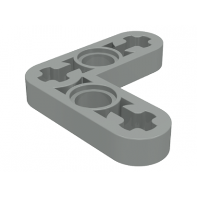 light gray technic liftarm modified bent thin l-shape 3 x 3
