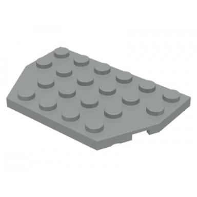 light gray wedge plate 4 x 6 cut corners