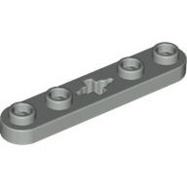 light gray technic plate 1 x 5 with smooth ends 4 studs and center axle hole