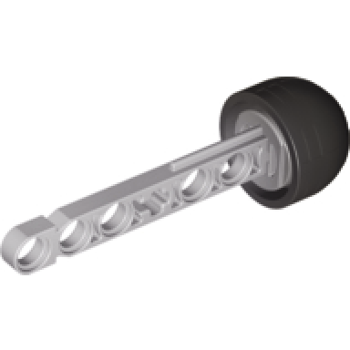 light gray projectile arrow liftarm shaft with solid black rubber end