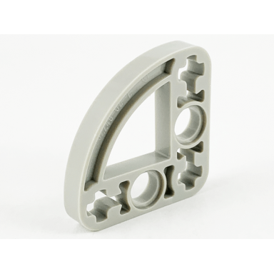 light gray technic liftarm modified l-shape quarter ellipse thin 3 x 3