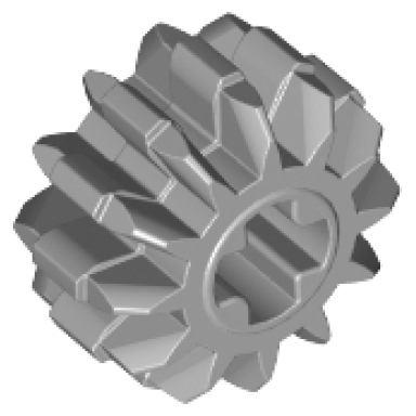 light gray technic gear 12 tooth double bevel