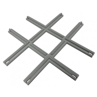 light gray train track 4.5v crossing slotted rail