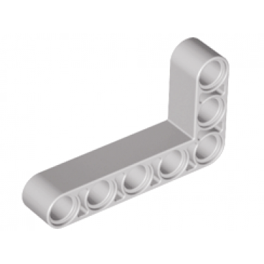 light gray technic liftarm modified bent thick l-shape 3 x 5