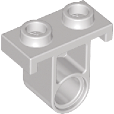 light gray technic pin connector plate with hole on bottom