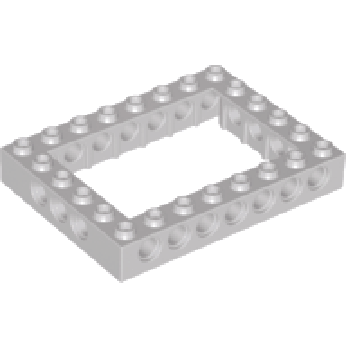light gray technic brick 6 x 8 open center