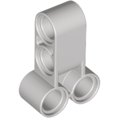 light gray technic pin connector perpendicular double 3l