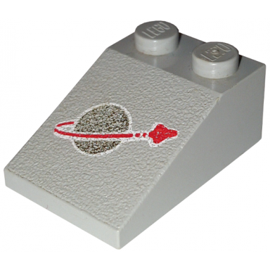 light gray slope 33 3 x 2 with classic space logo pattern