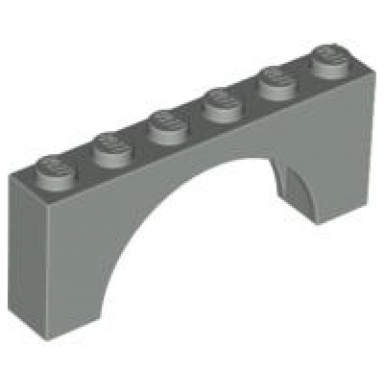 light gray arch 1 x 6 x 2 - thick top with reinforced underside