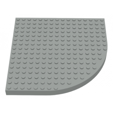 light gray brick round corner 16 x 16