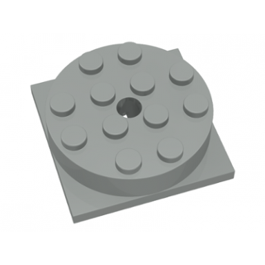 light gray turntable 4 x 4 square base with same color top 3403 3404