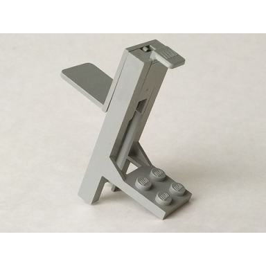 light gray vehicle forklift 2 x 2 plate with light gray fork