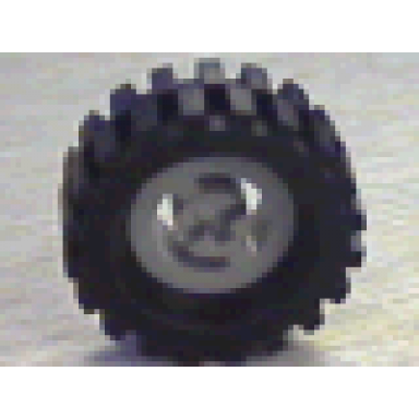 light gray wheel with split axle hole with black tire 30 x 10.5 offset tread 3482 2346