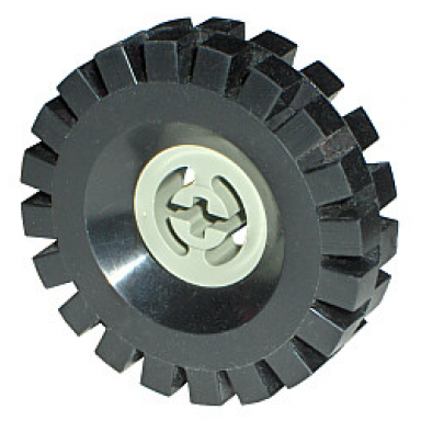 light gray wheel with split axle hole with black tire 17 x 43 3482 3634