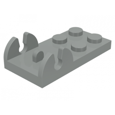 light gray hinge plate 2 x 4 - female digger bucket holder