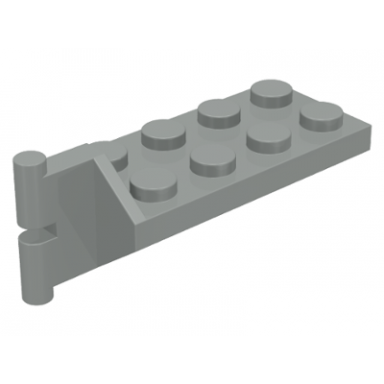light gray hinge plate 2 x 4 with articulated joint - male