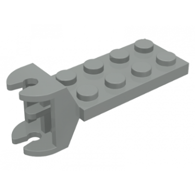 light gray hinge plate 2 x 4 with articulated joint - female