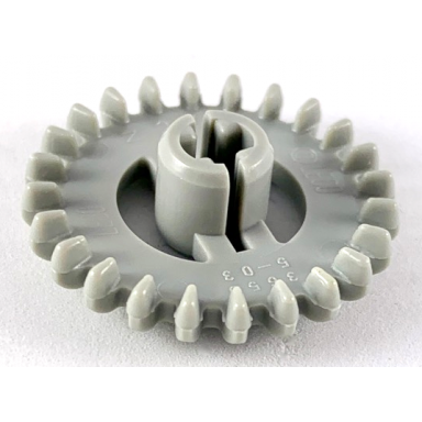 light gray technic gear 24 tooth crown - not reinforced