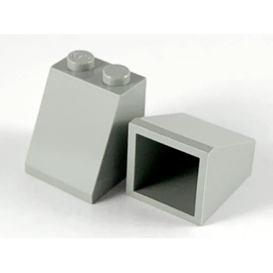light gray slope 65 2 x 2 x 2 without bottom tube