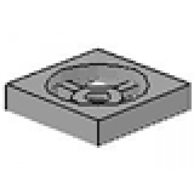 light gray turntable 2 x 2 plate base