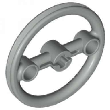 light gray technic steering pulley large