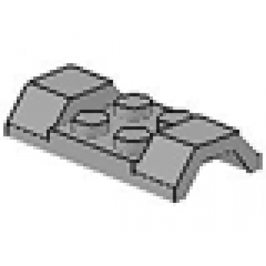 light gray vehicle mudguard 2 x 4 with arch smooth