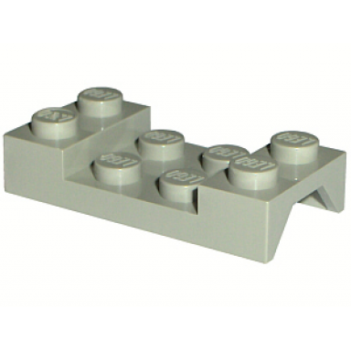 light gray vehicle mudguard 2 x 4 with arch studded