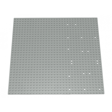 light gray baseplate 32 x 32 with set 7838 dots pattern